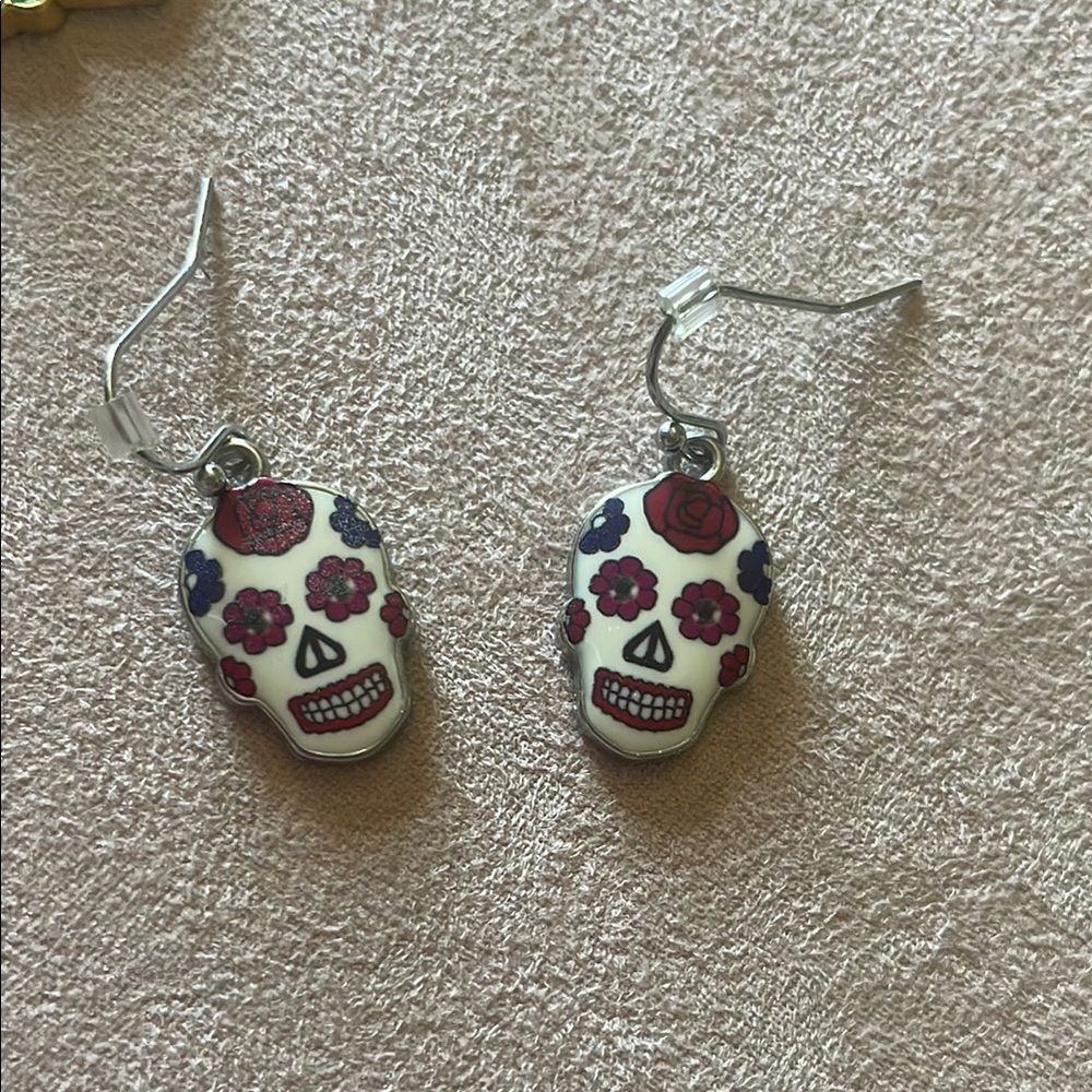 Colorful Skull Earrings